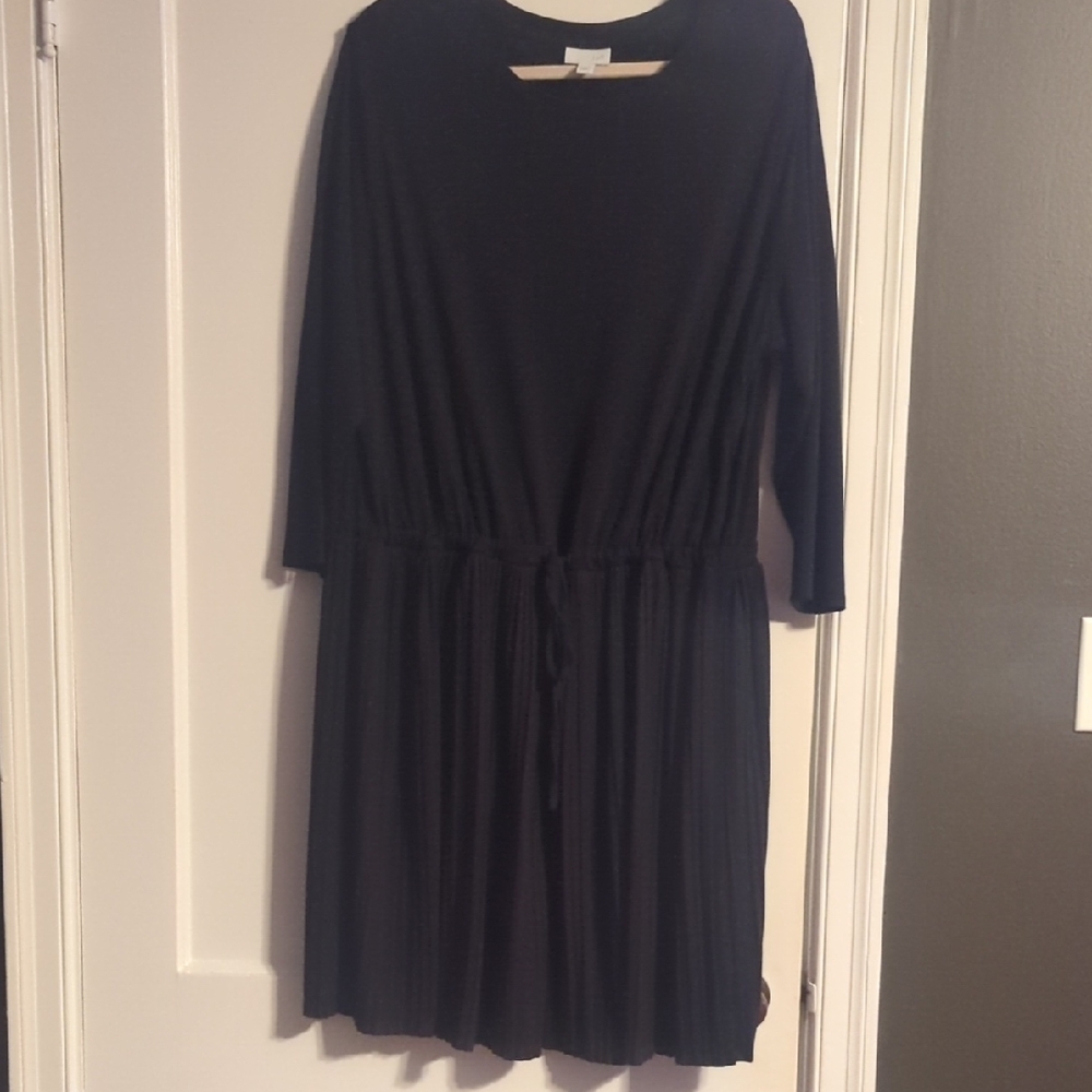 J. Jill Classic Black Long Sleeve Dress